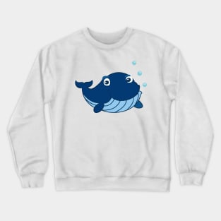 Cute Blue Whale Crewneck Sweatshirt